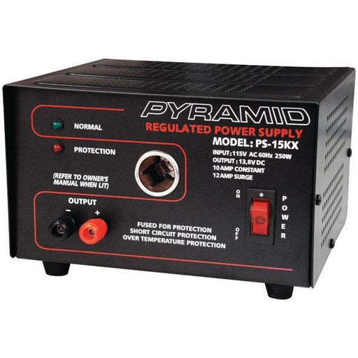 Pyramid Ps15kx 10-amp 13.8-volt Power Supply With Car Charger Adapter