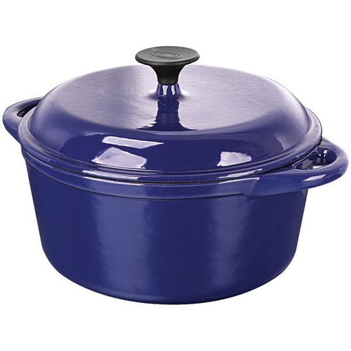 Range Kleen Cw5001r 5-quart Covered Cast Iron Dutch Oven (blue Enamel)