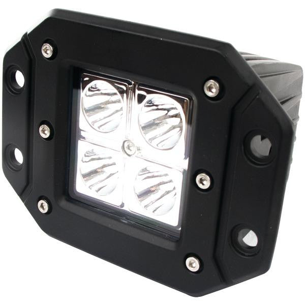 RACE SPORT RS-12W4LED-FM Flush-Mount High-Power LED Spotlight (12-Watt; 4 LED)