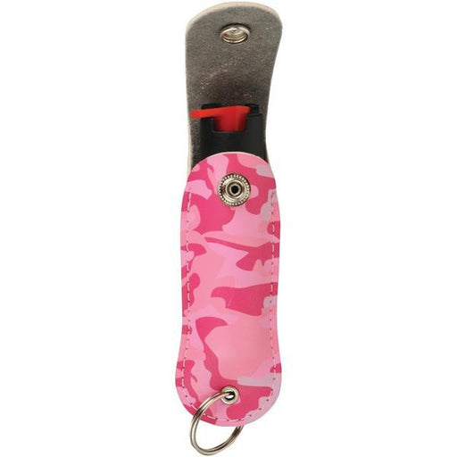 TORNADO TKS091P Leatherette Key Chain Pepper Spray with UV Dye (Pink Camo)