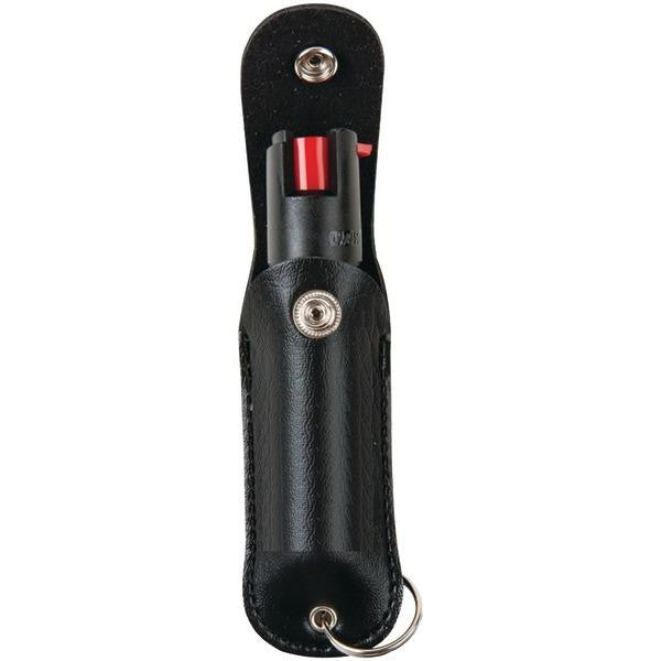 TORNADO TKS091 Leatherette Key Chain Pepper Spray with UV Dye (Black)