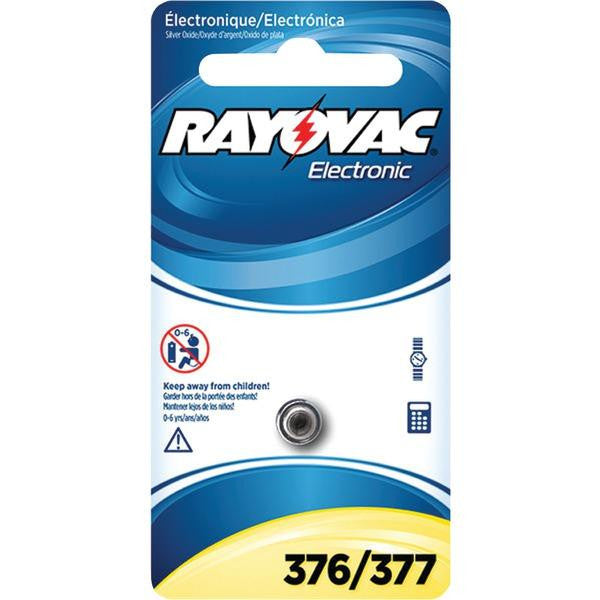 RAYOVAC 376-377-1ZMA 1.5-Volt 376-377 Silver Watch-Electronic Battery, Single