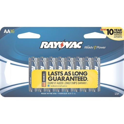 Rayovac 815-16scf Alkaline Batteries, Carded (aa; 16 Pk)