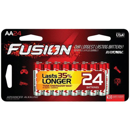 RAYOVAC 815-24SCTFUS FUSION Long-Lasting Alkaline Batteries (AA, 24 pk)