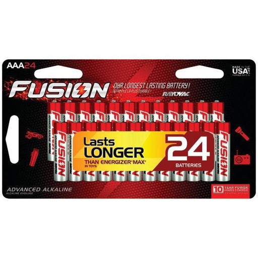 RAYOVAC 824-24CTFUS FUSION Long-Lasting Alkaline Batteries (AAA, 24 pk)