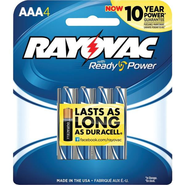 Rayovac 824-4f Alkaline Batteries (aaa; 4 Pk)