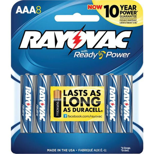 Rayovac 824-8cf Alkaline Batteries (aaa; 8 Pk)