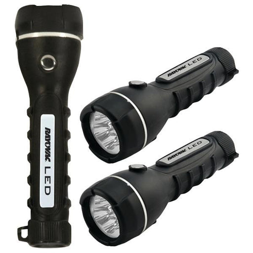 Rayovac Brsled3pk-b Value Bright Robust Led Flashlight, 3-pack