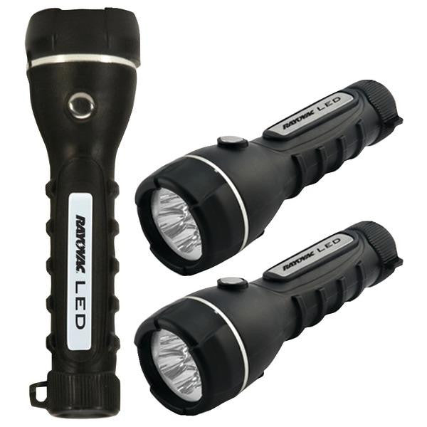 Rayovac Brsled3pk-b Value Bright Robust Led Flashlight, 3-pack