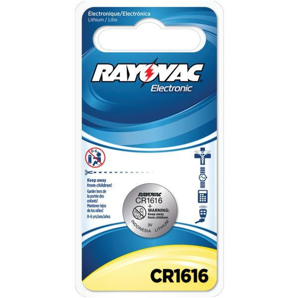 RAYOVAC KECR1616-1C 3-Volt Lithium Keyless Entry Battery, 1 pk (1616 Size)