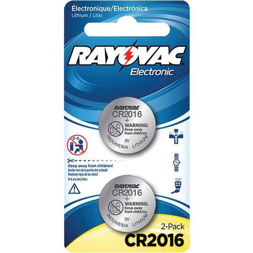 Rayovac Kecr2016-2a 3-volt Lithium Keyless Entry Batteries, 2 Pk (cr2016 Size)