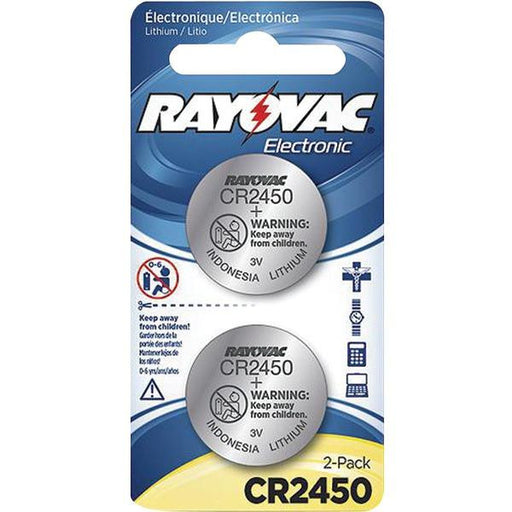 Rayovac Kecr2450-2a 3-volt Lithium Keyless Entry Batteries, 2 Pk (cr2450 Size)