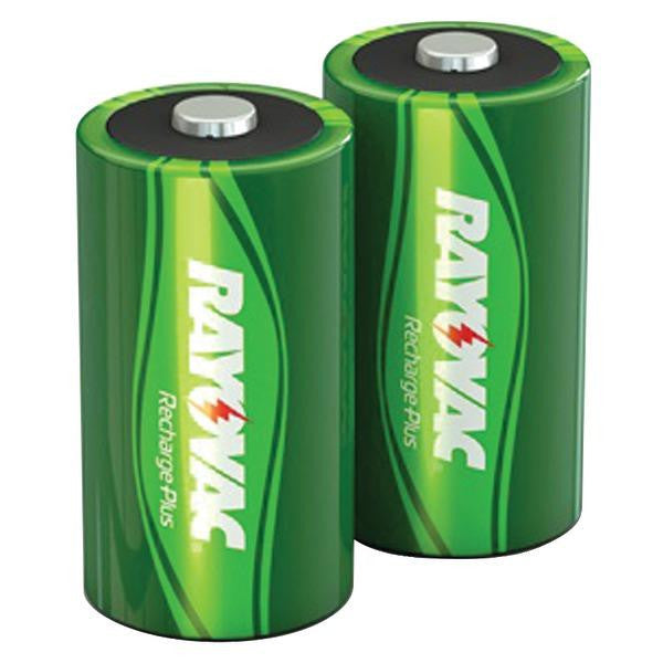 RAYOVAC PL713-2 GENB Ready-to-Use Rechargeable Plus Batteries (D Battery; 2pk; 3,000mAh)