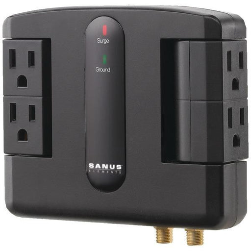 Sanus Elm203-b1 Elements(tm) 4-outlet Low-profile Surge Protector