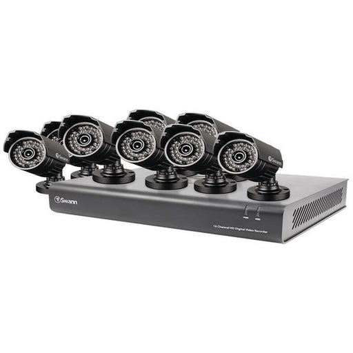 SWANN SWDVK-164408A-US 16-Channel DVR with 8 Security Cameras at 720TVL