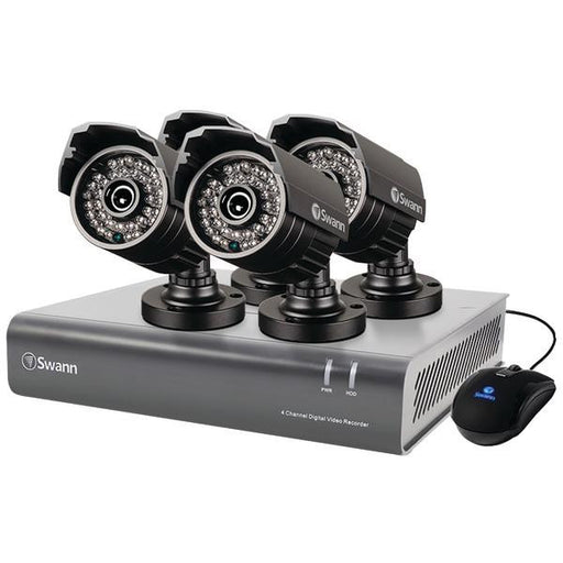 SWANN SWDVK-444004A-US 4-Channel 720p DVR with 4 Security Cameras at 720TVL