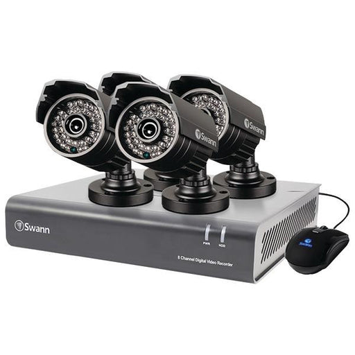 SWANN SWDVK-844004A-US 8-Channel DVR with 4 Security Cameras at 720TVL