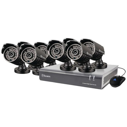 SWANN SWDVK-844008A-US 8-Channel DVR with 8 Security Cameras at 720TVL