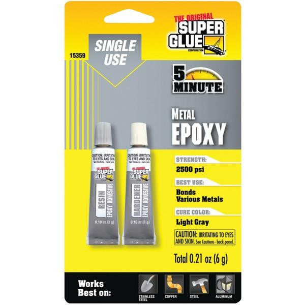 Super Glue 15359 Single-use Epoxy Tubes For Metal