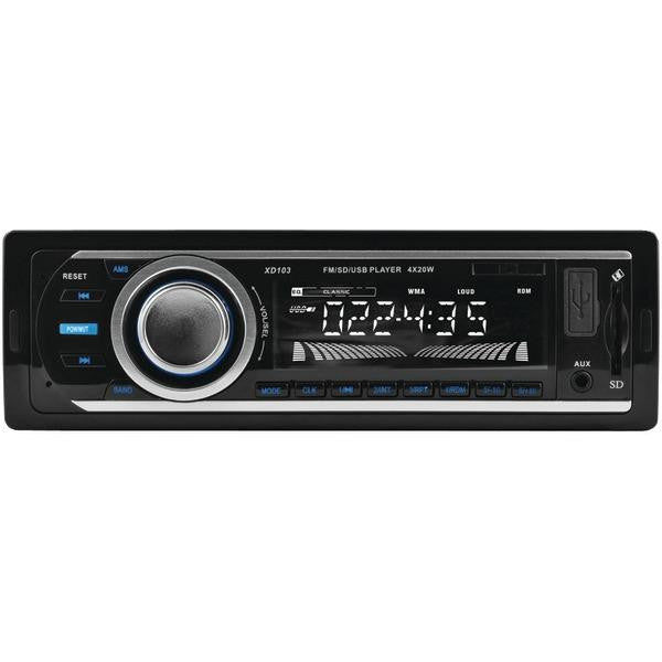 XO VISION XD103 Single-DIN In-Dash FM-MP3 Stereo Digital Media Receiver with USB Port & SD(TM) Card Slot