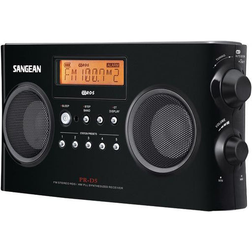 Sangean Pr-d5-bk Digital Portable Stereo Receiver With Am-fm Radio (black)