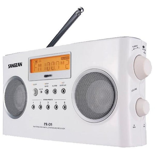 Sangean Prd5 Digital Portable Stereo Receiver With Am-fm Radio (white)