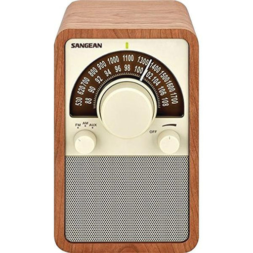 SANGEAN WR-15BK AM-FM Tabletop Radio (Black Leatherette)