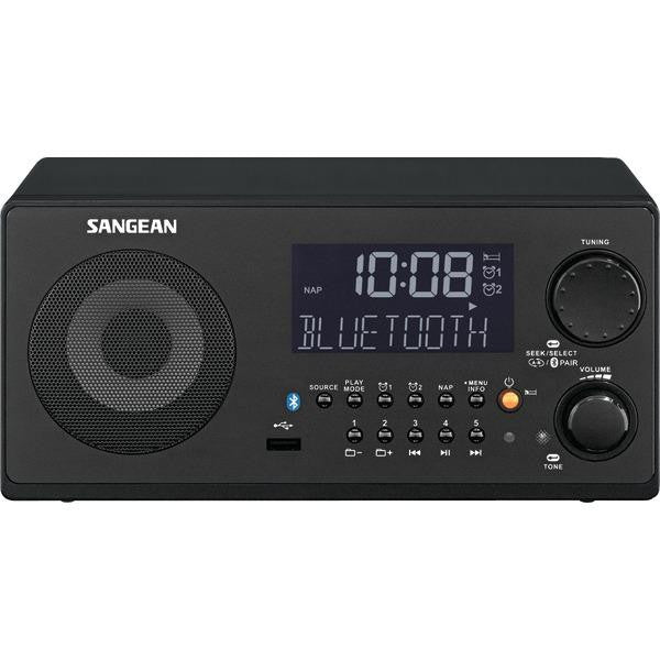 Sangean Wr22bk Fm-rbds-am-usb Bluetooth(r) Digital Tabletop Radio With Remote