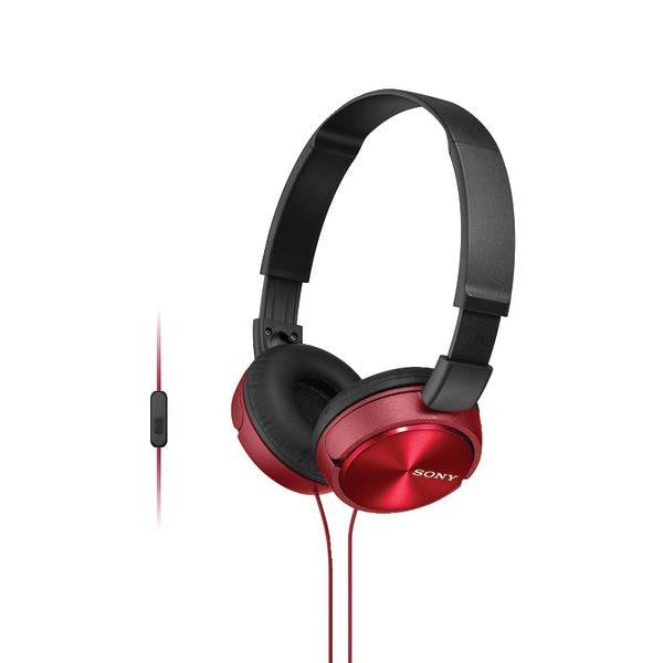 Sony Mdrzx310ap-r Zx Series Over-ear Headphones With Microphone (red)