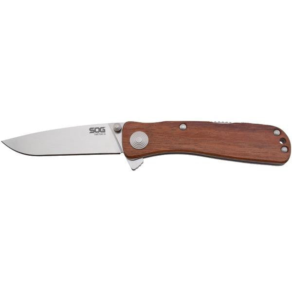 Sog Twi17-cp Twitch Knife With Wood Handle (ii, 2.7" Blade)