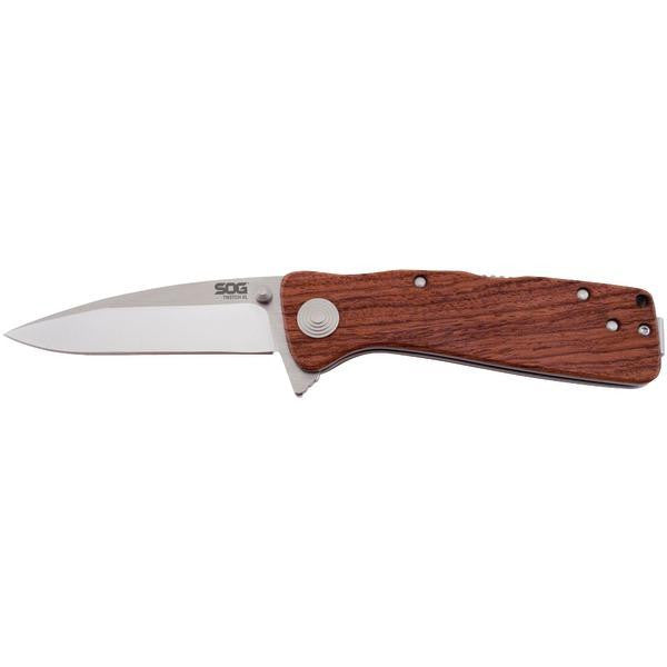 Sog Twi24-cp Twitch Knife With Wood Handle (xl, 3.25" Blade)