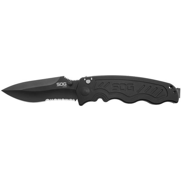 SOG ZM1016-CP Zoom Partially Serrated Knife with Aluminum Handle (Zoom)