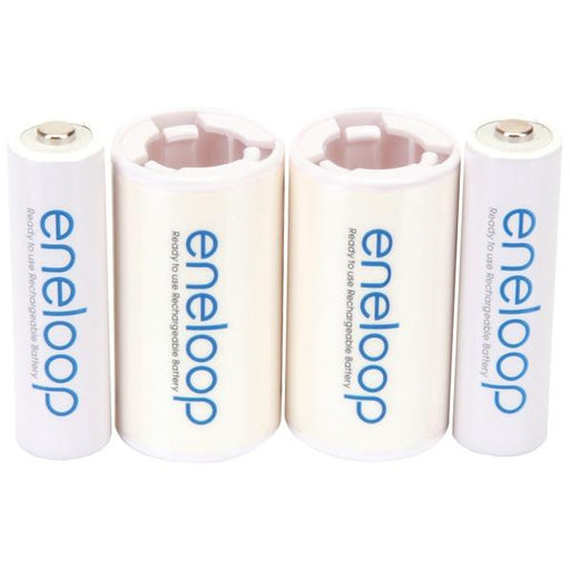 Panasonic K-kjs2mca2ba Eneloop(r) 2 Aa Batteries & 2 Spacers Kit (c Size)