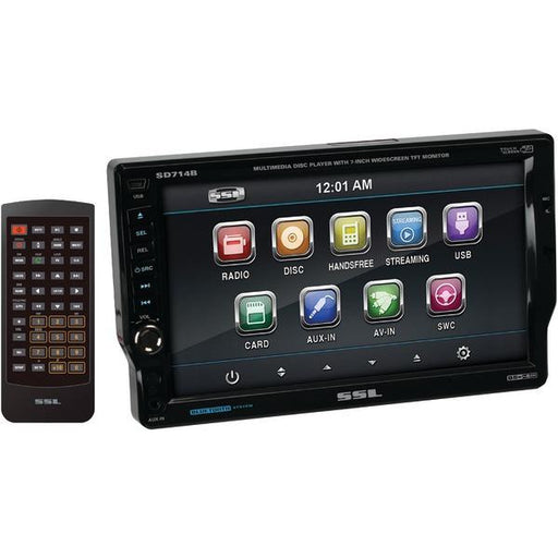 Soundstorm Sd714b 7" Single-din In-dash Dvd Receiver With Detachable Touchscreen Monitor (bluetoot