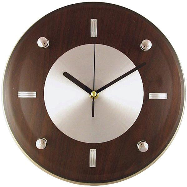 TIMEKEEPER 6014 11" Round Wall Clock (Espresso Brown)