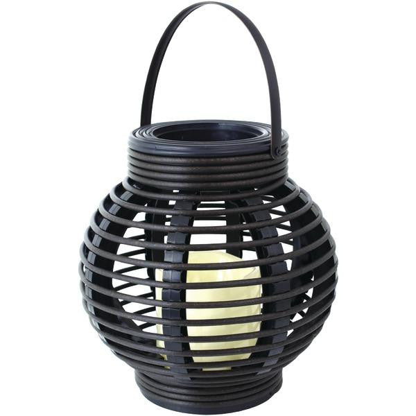 NORTHPOINT GM8277 Rattan Basket LED Candle (Black)