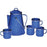 Stansport 11230 Enamel 8-cup Coffee Pot With Percolator & Four 12-ounce Mugs