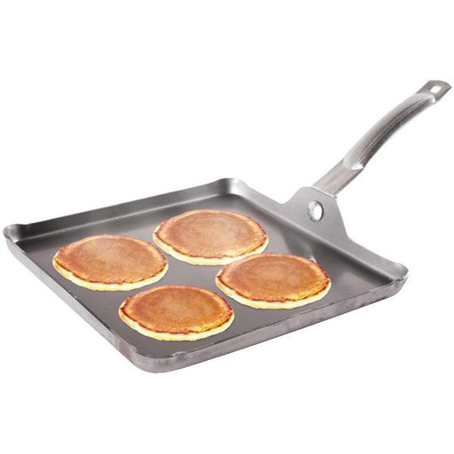 Stansport C-1111 11" X 11" 12-gauge Steel Griddle With Detachable Handle