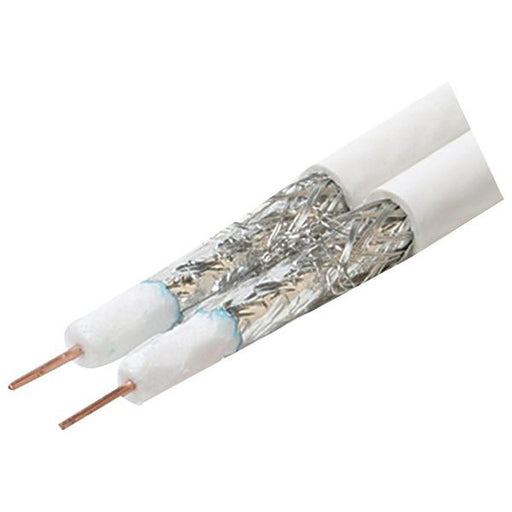 Steren 200-948wh Dual Rg6-u Ccs Cable, 500ft, White