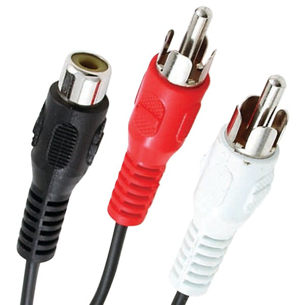 Y ADPTR 2RCA PLUG-1 JACK