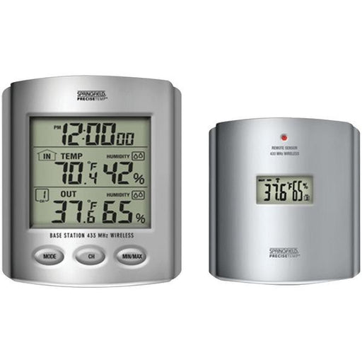 Taylor 91756 Wireless Thermometer With Indoor-outdoor Humidity & Clock