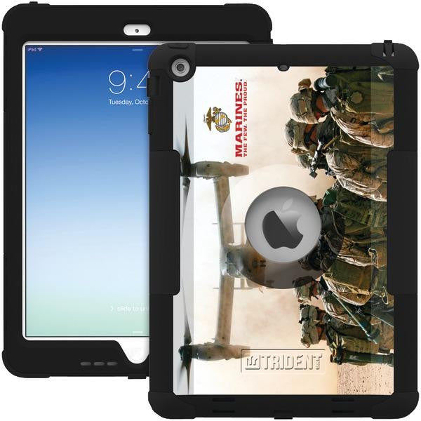 Trident Kn-apipar-bkk03 Ipad Air(tm) Kraken Series(tm) Case With Belt Clip-holster (u.s. Marines(r