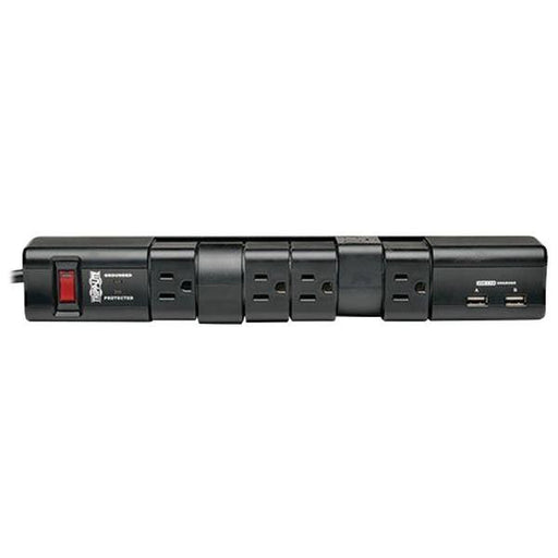 TRIPPLITE TLP608RUSBB 6-Outet Rotatable Surge Protector with 2 USB Ports