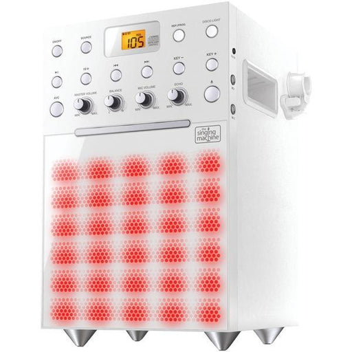 The Singing Machine Sml388w Karaoke Machine With Music Sychronizing Light Show (white)