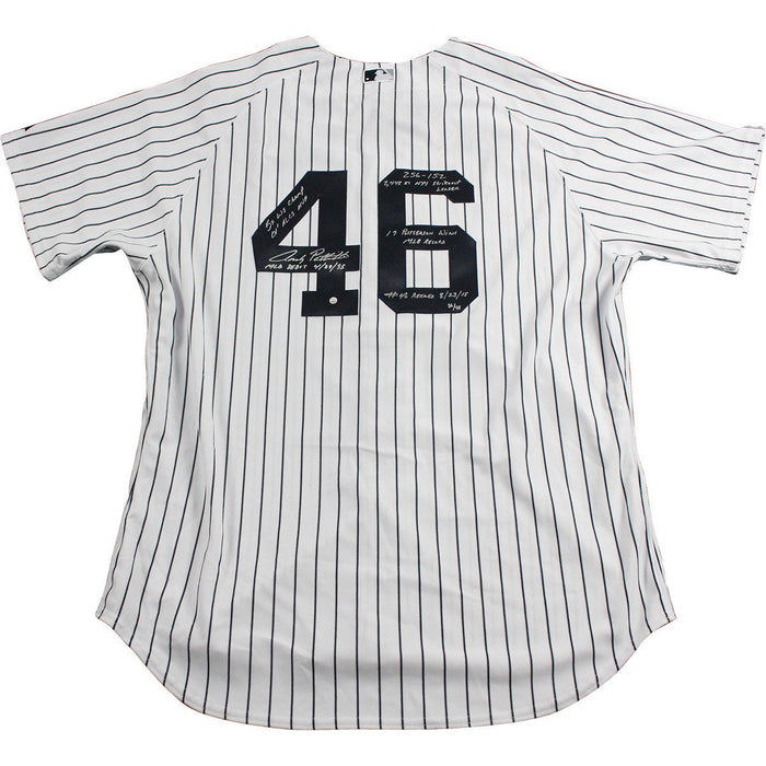 Andy Pettitte Signed and Multi-Inscribed Authentic New York Yankees Home Pinstripe Jersey L/E 46