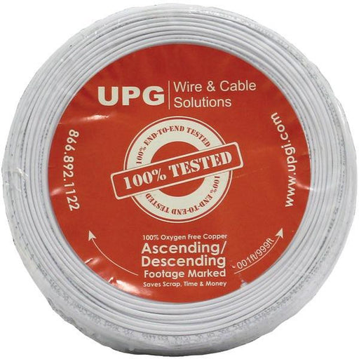 UPG 77021 22-2C Solid Alarm White Cable, 500ft Speedbag