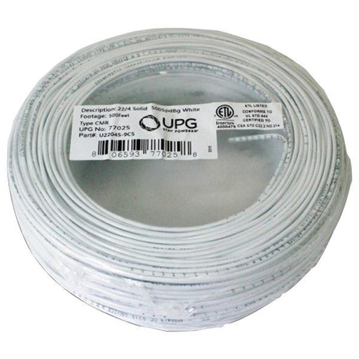 UPG 77025 22-4C Solid Alarm White Cable, 500ft Speedbag