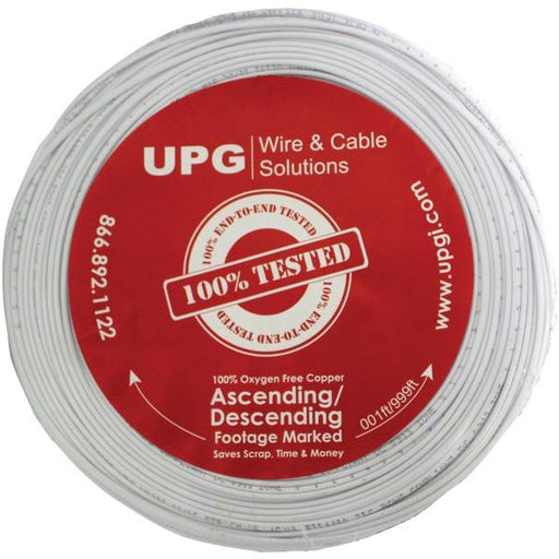 UPG 77031 22-2C Striped Alarm White Cable, 500ft Speedbag