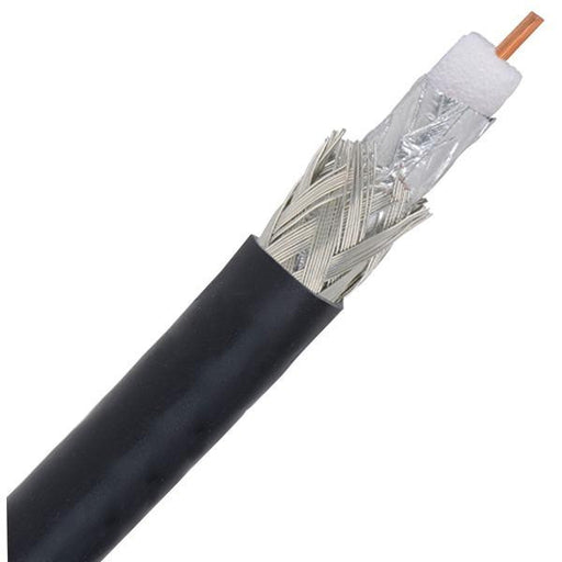 UPG 77119 RG6 CCS Dual-Shield Cable, 500ft (Black)