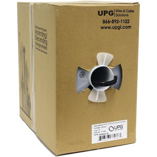 UPG 77286 CCTV Siamese RG59 Cable & 2-Conductor Copper-Covered Aluminum Power Cables, 500ft